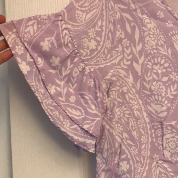 Roebuck & Co. purple short sleeve blouse size medium - Picture 3 of 12